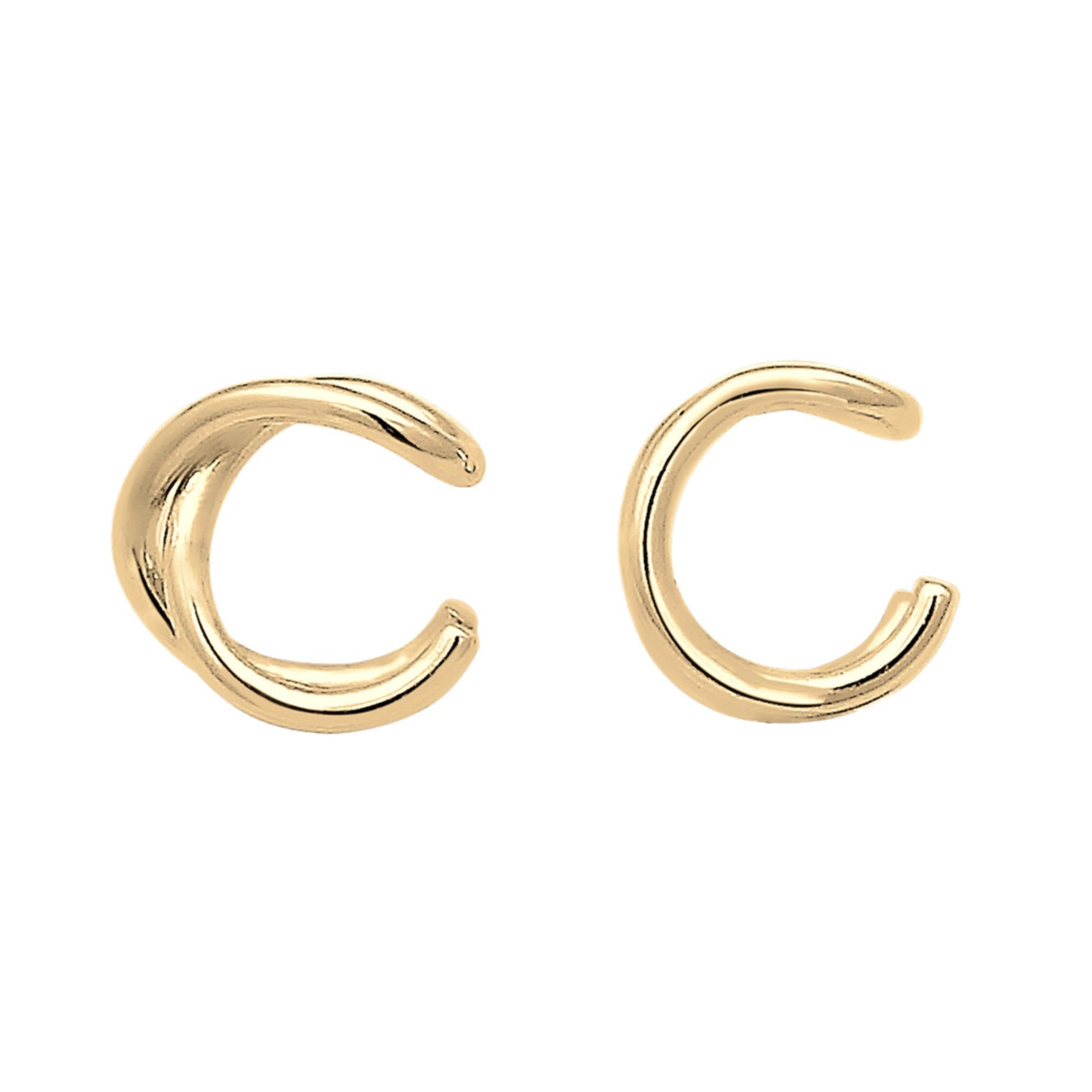 Gold - Elli | Earcuff Set Geo | 925 Sterling Silber vergoldet