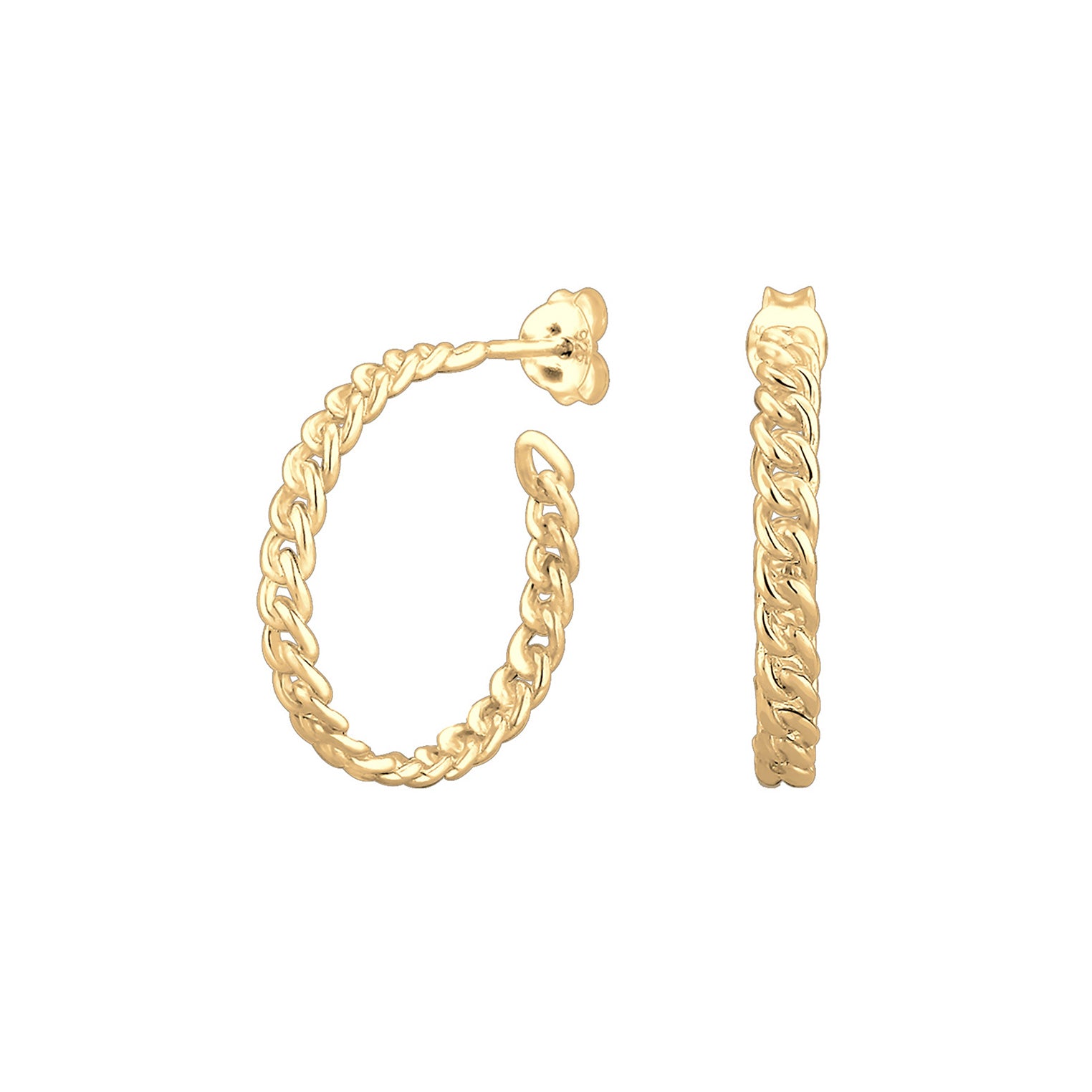 Gold - Elli | Creole | 925 Sterling Silber vergoldet