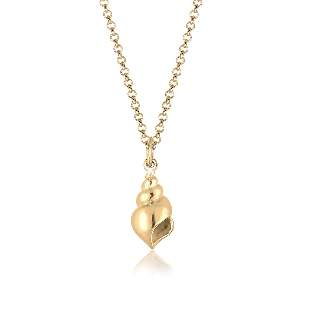 Gold - Elli | Halskette Muschel | 925 Sterling Silber vergoldet