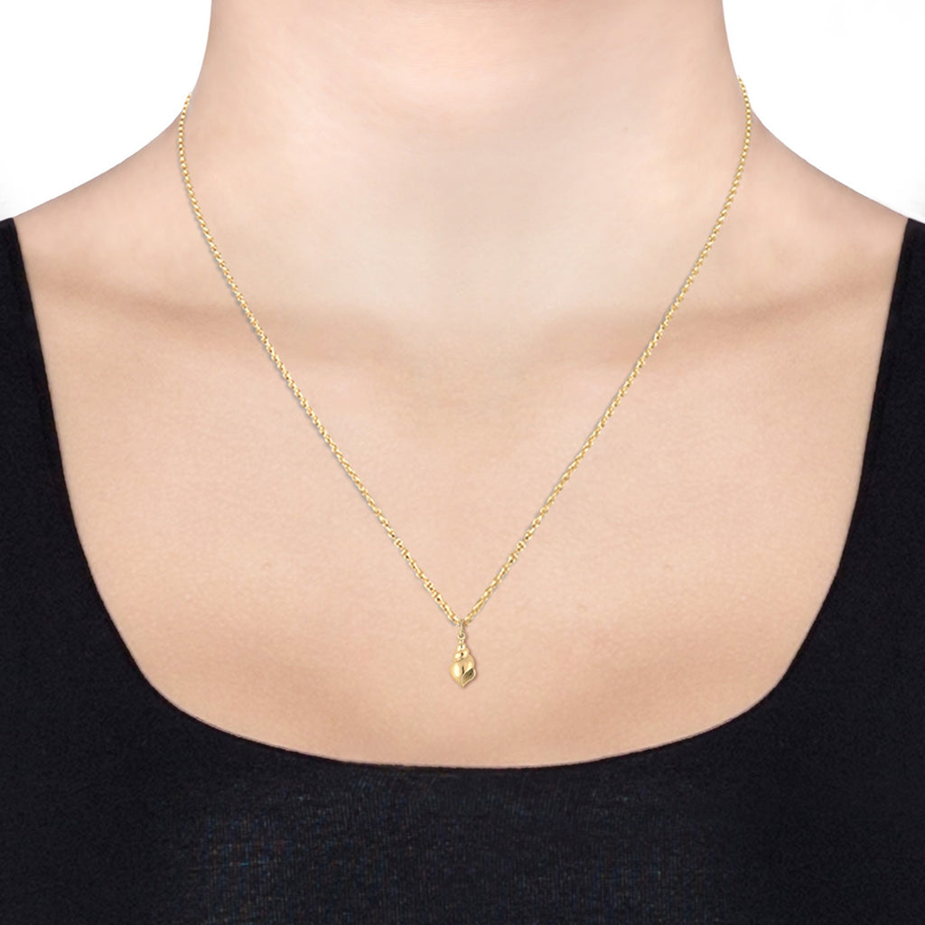 Gold - Elli | Halskette Muschel | 925 Sterling Silber vergoldet