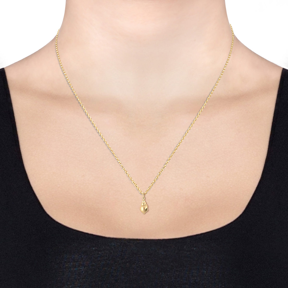 Gold - Elli | Halskette Muschel | 925 Sterling Silber vergoldet
