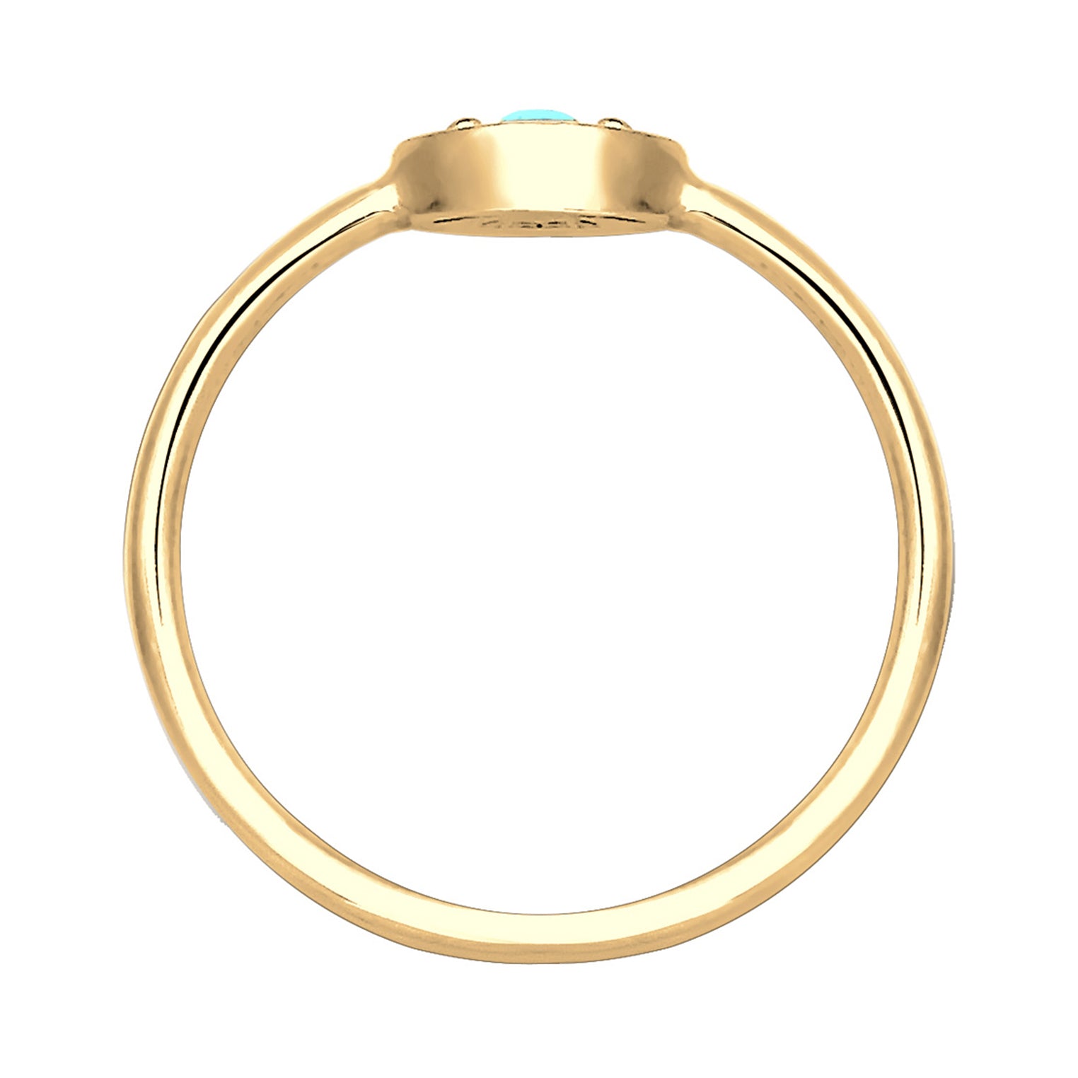 Gold - Elli | Ring Evil Eye | Howlith ( Türkis ) | 925 Sterling Silber vergoldet