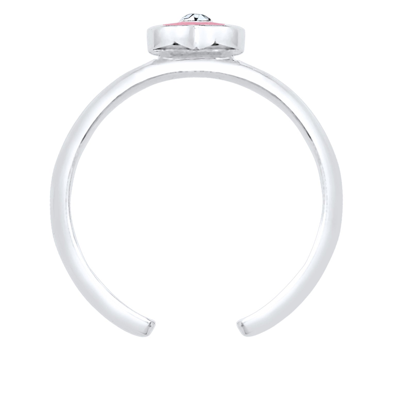 Silber - Elli | Ring Herz | Mit Kristallen von Swarovski® (Weiß) | 925er Sterling Silber