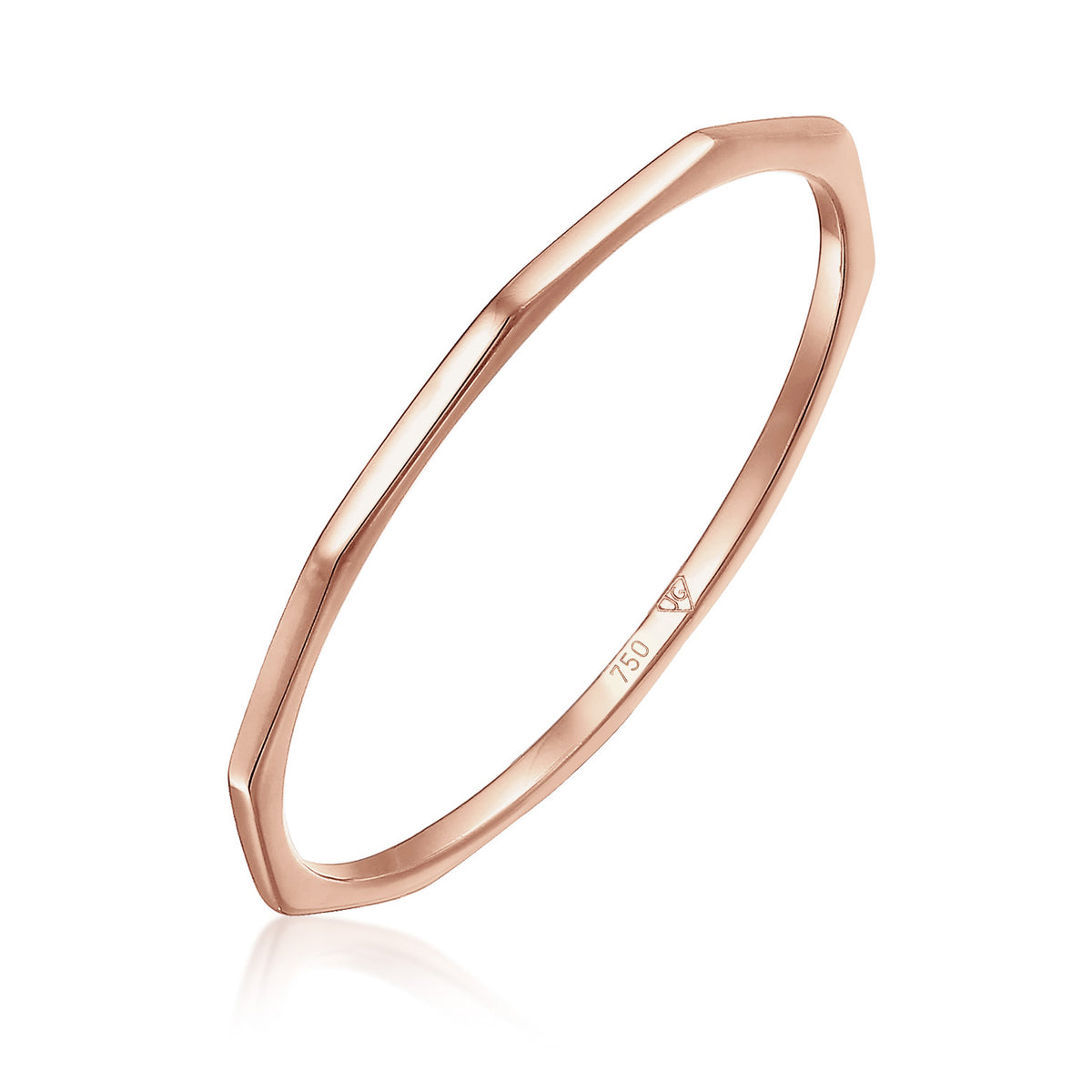 Roségold - Elli PREMIUM | Ring Geo | 750 Roségold