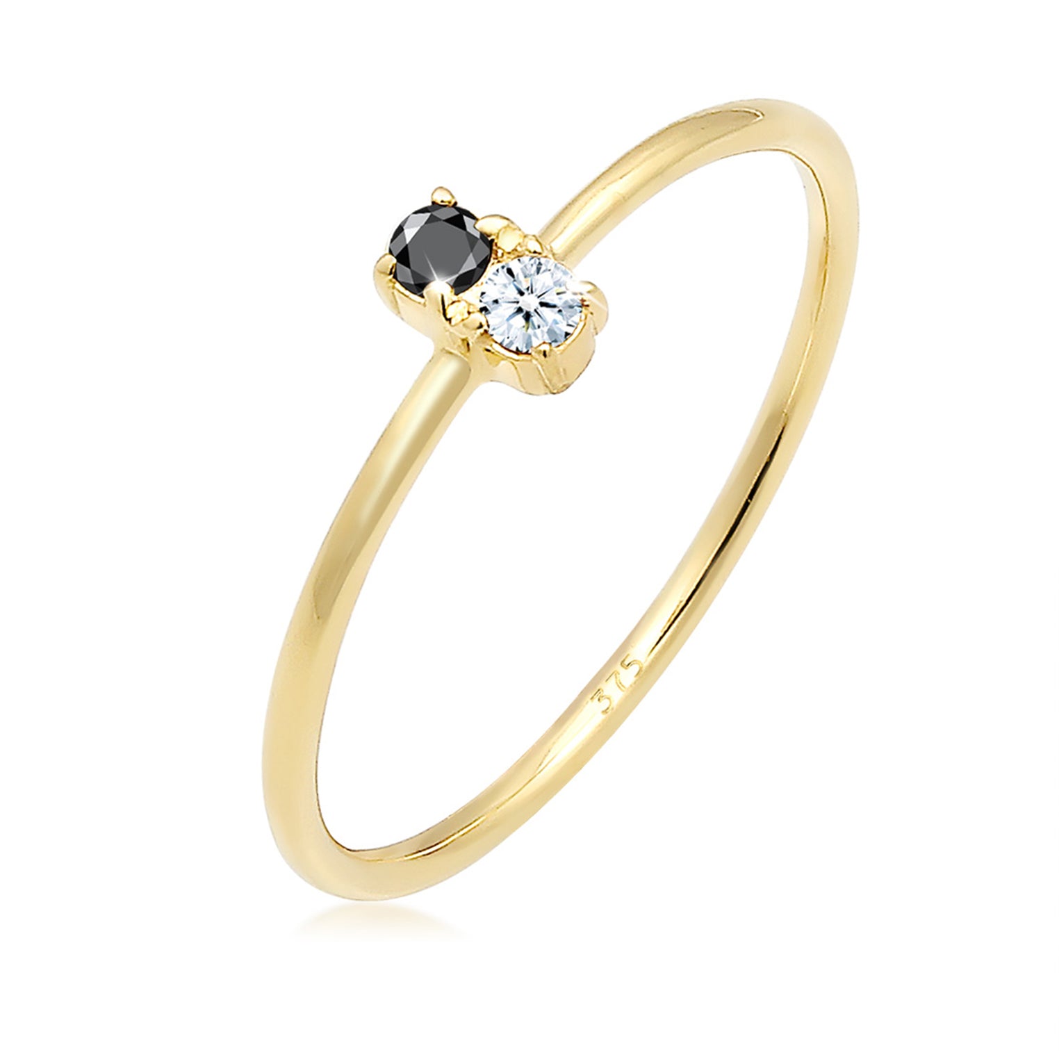 Gold - Elli DIAMONDS | Verlobungsring | Diamant ( Weiß, 0,06 ct ) | 375 Gelbgold