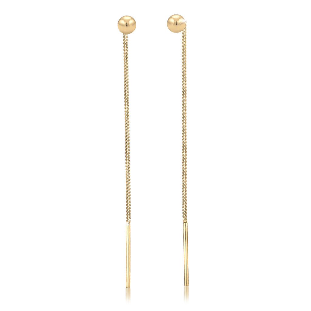 Gold - Elli | Ohrhänger Ear Chain | 925 Sterling Silber vergoldet