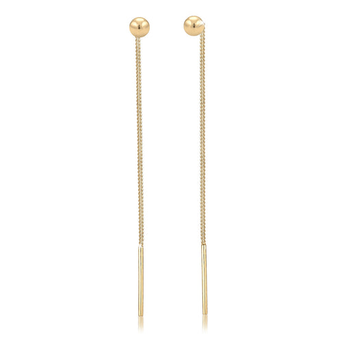 Gold - Elli | Ohrhänger Ear Chain | 925 Sterling Silber vergoldet