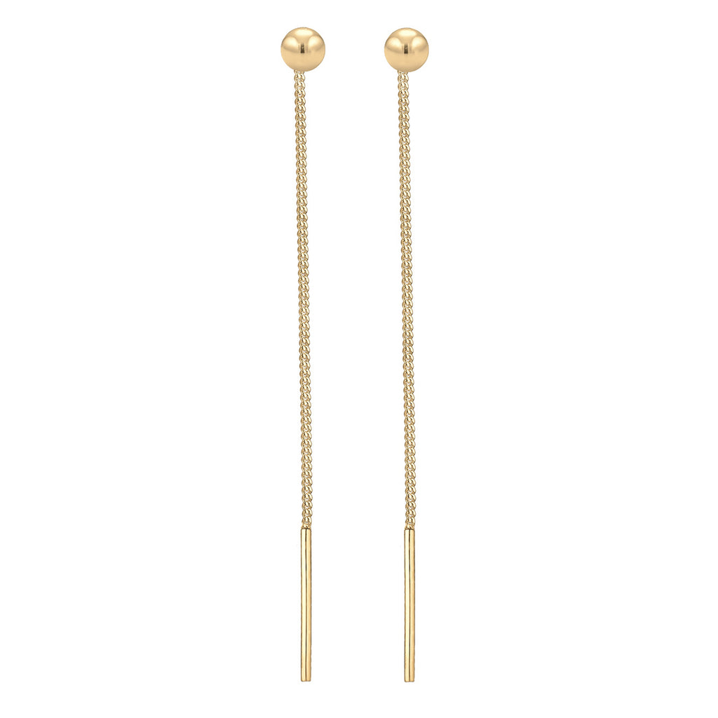 Gold - Elli | Ohrhänger Ear Chain | 925 Sterling Silber vergoldet