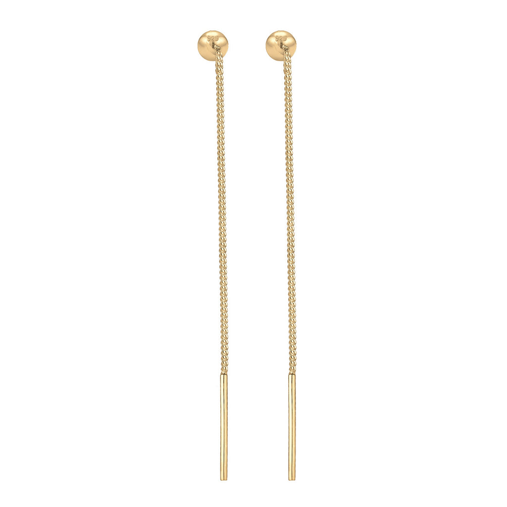 Gold - Elli | Ohrhänger Ear Chain | 925 Sterling Silber vergoldet