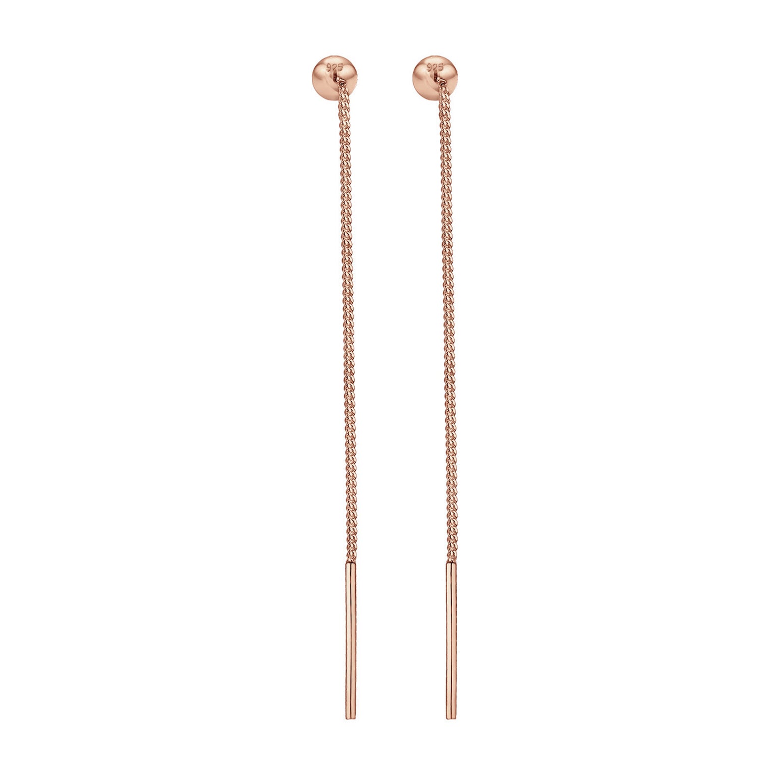 Roségold - Elli | Ohrhänger Ear Chain | 925 Sterling Silber Rosegold