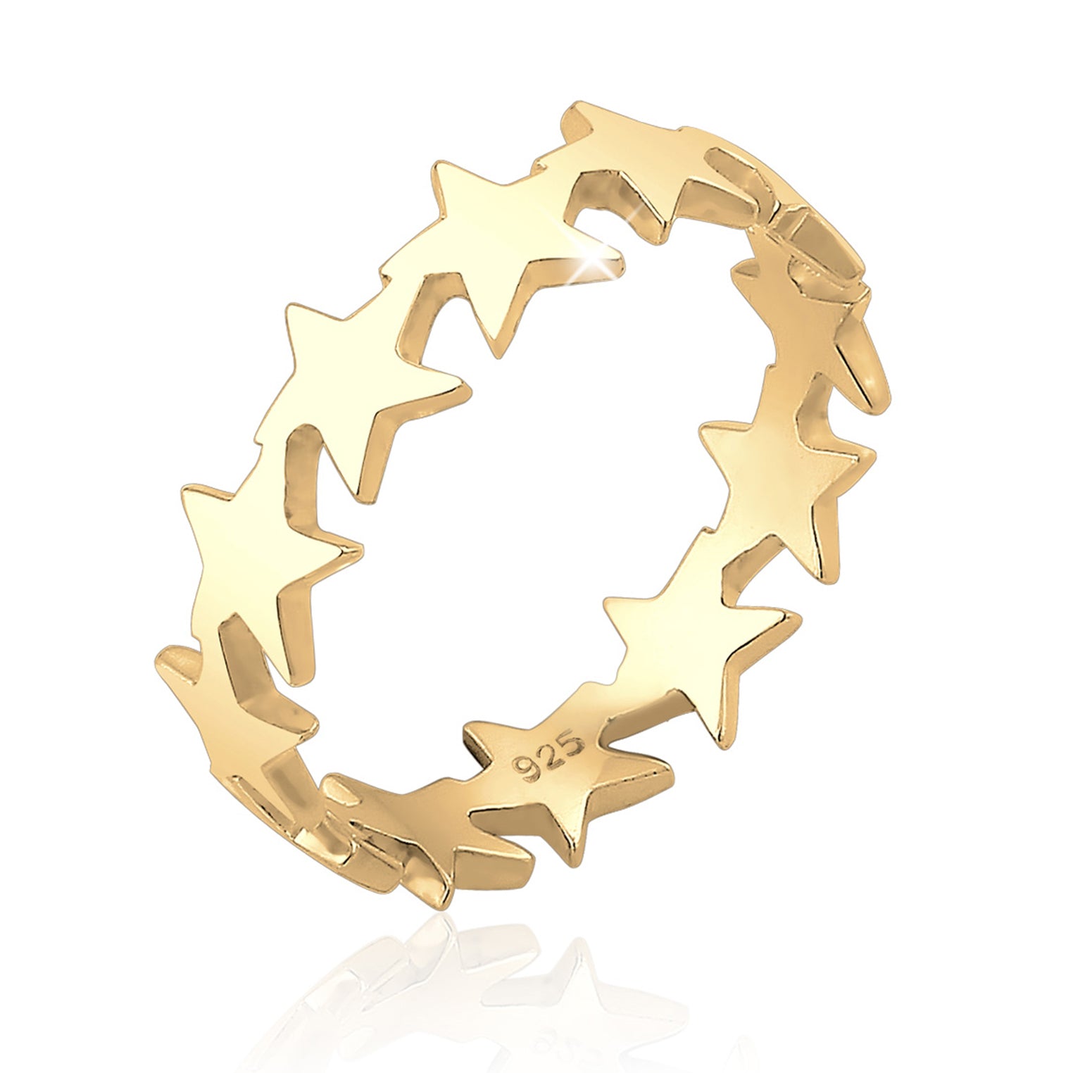 Gold - Elli | Ring Astro | 925 Sterling Silber vergoldet