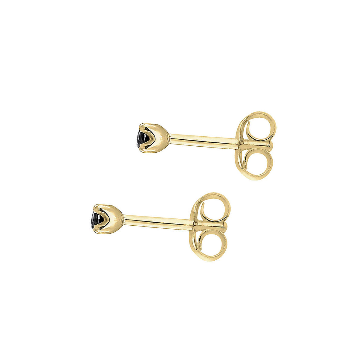 Schwarz - Elli DIAMONDS | Ohrstecker | Diamant ( Schwarz, 0,06 ct ) | 375 Gelbgold