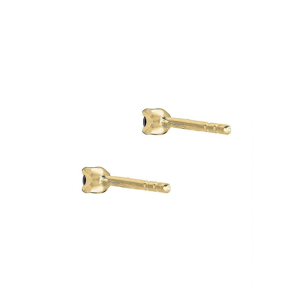 Schwarz - Elli DIAMONDS | Ohrstecker | Diamant ( Schwarz, 0,06 ct ) | 375 Gelbgold