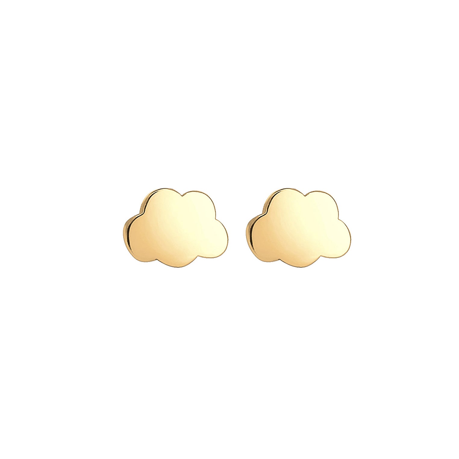 Gold - Elli | Ohrring Wolke | 925 Sterling Silber vergoldet