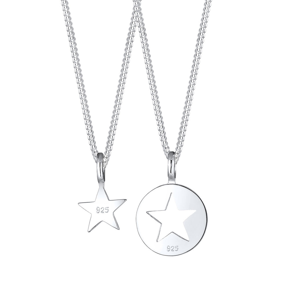 Silber - Elli | Mutter-Kind-Kettenset | 925er Sterling Silber