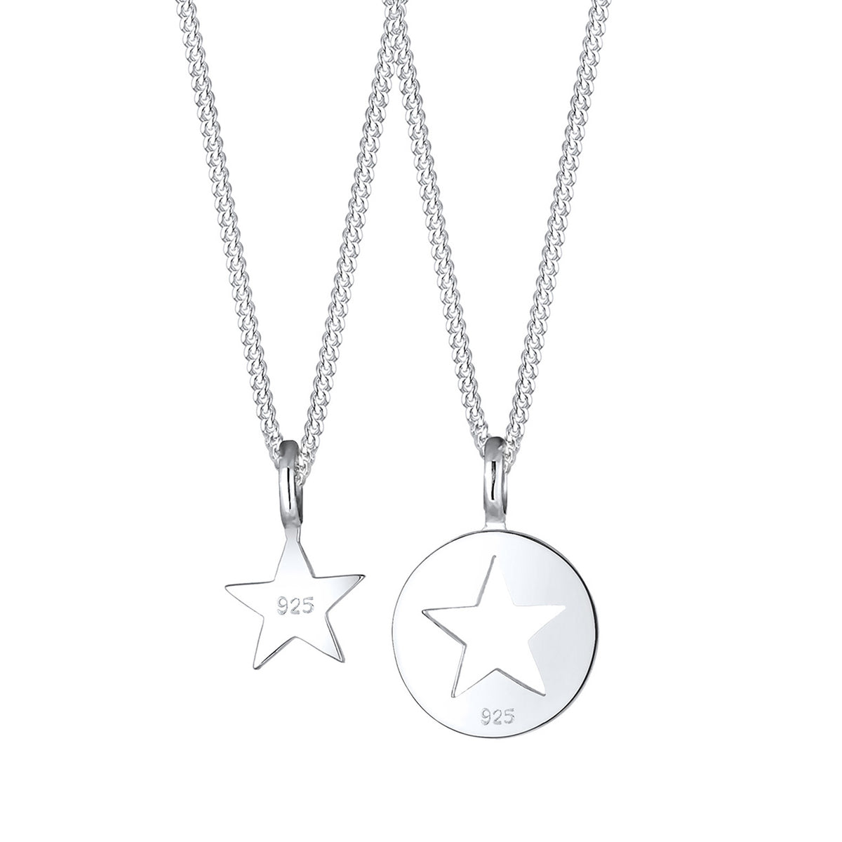 Silber - Elli | Mutter-Kind-Kettenset | 925er Sterling Silber