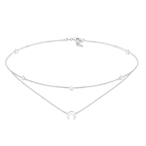 Silber - Elli | Layer-Choker Astro | 925er Sterling Silber