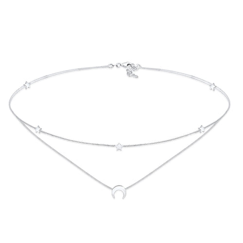 Silber - Elli | Layer-Choker Astro | 925er Sterling Silber