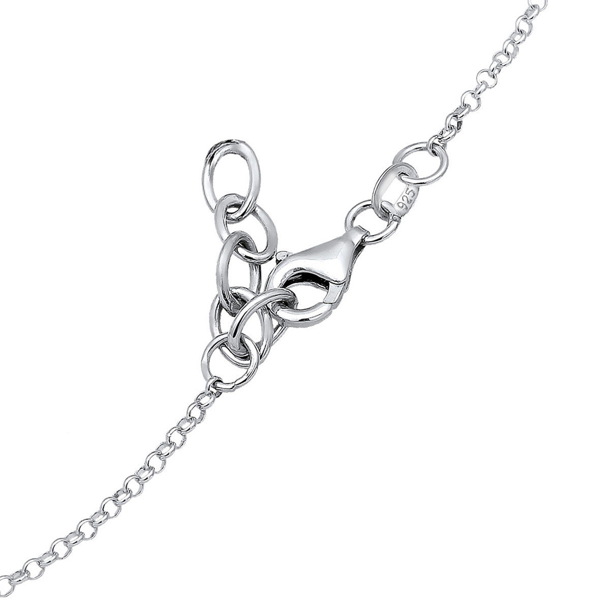 Silber - Elli | Halskette Mond Stern | 925 Sterling Silber
