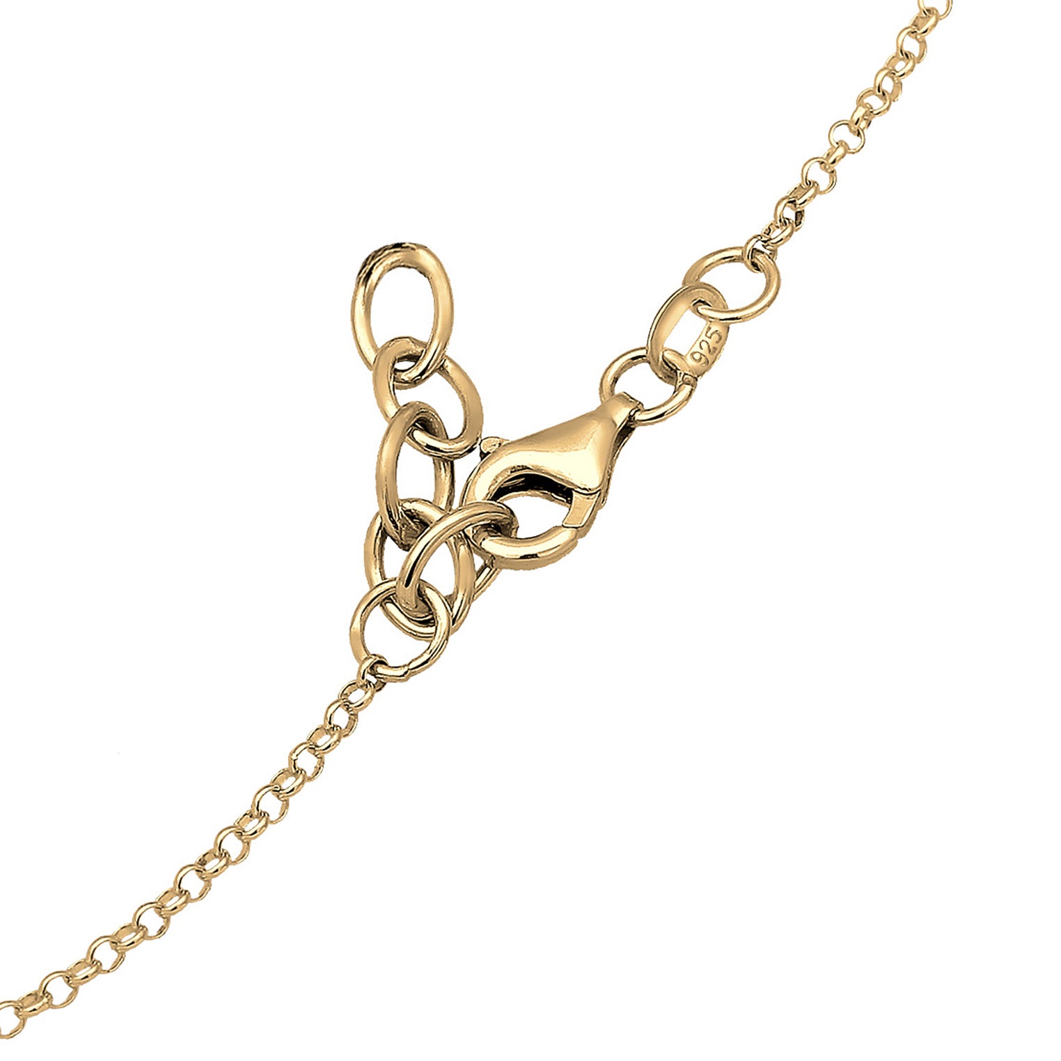 Gold - Elli | Halskette Mond Stern | 925 Sterling Silber vergoldet