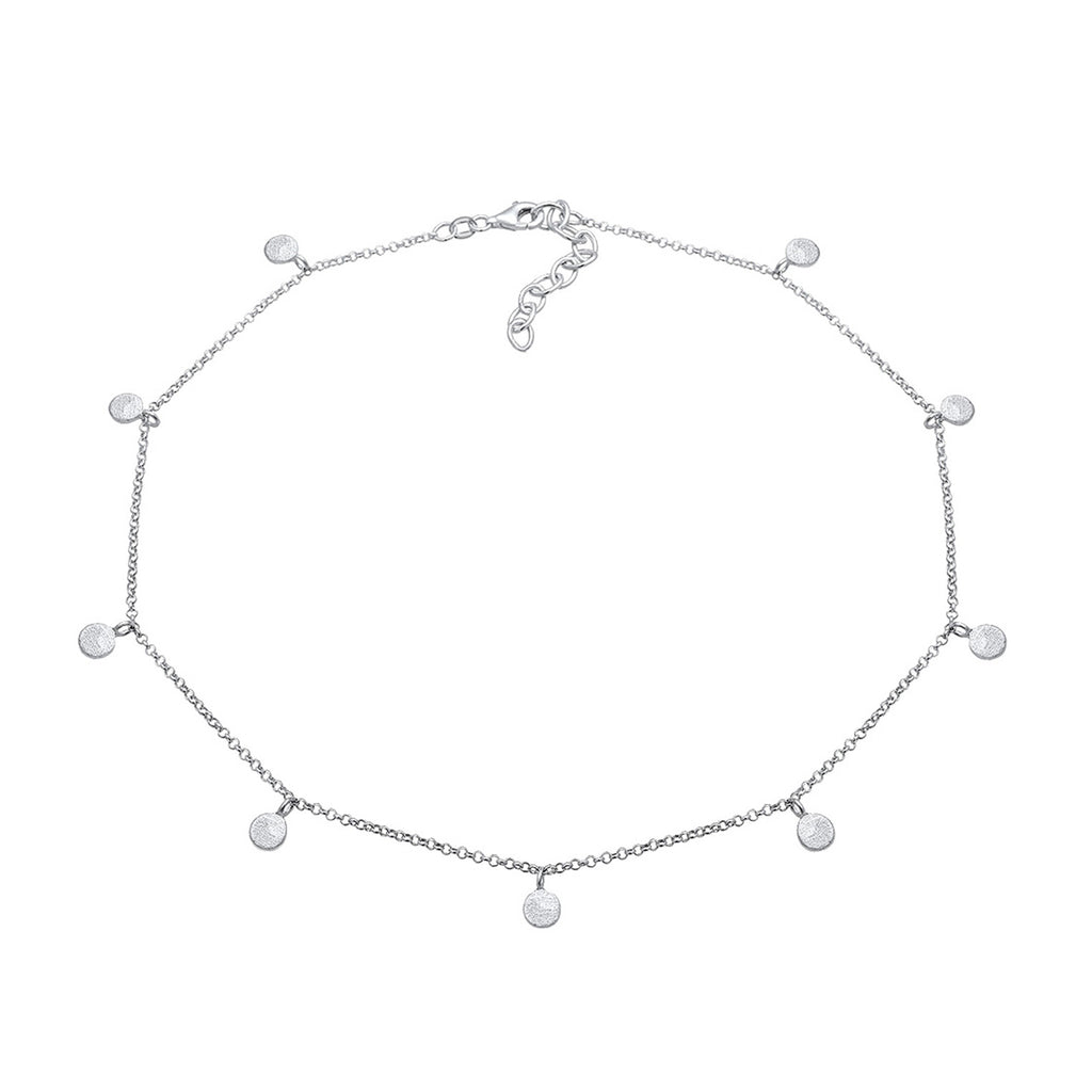 Silber - Elli | Choker Basic Plättchen | 925er Sterling Silber