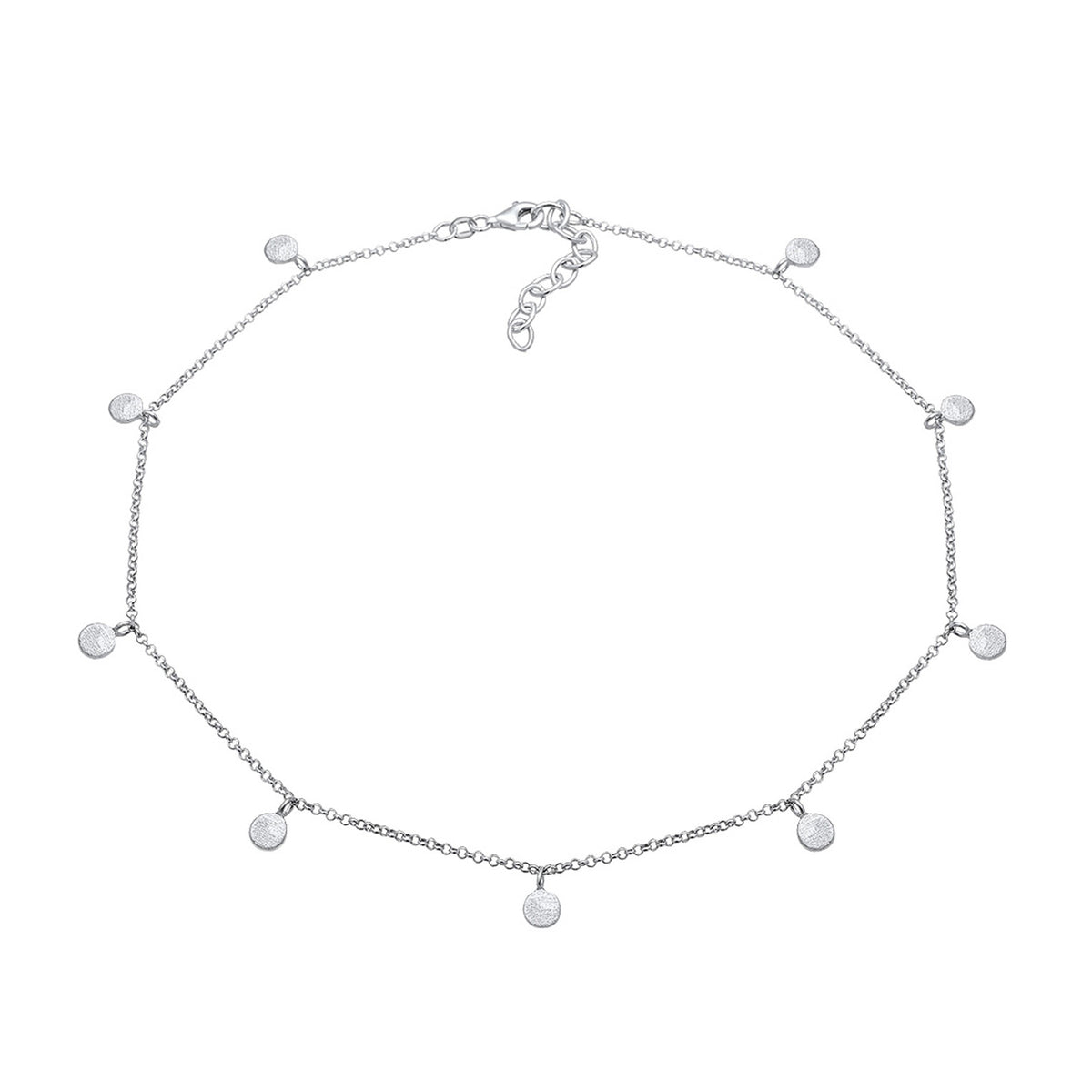 Silber - Elli | Choker Basic Plättchen | 925er Sterling Silber