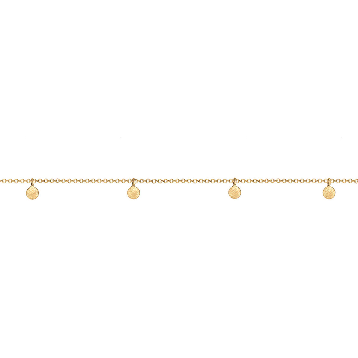 Gold - Elli | Choker Basic Plättchen | 925er Sterling Silber vergoldet