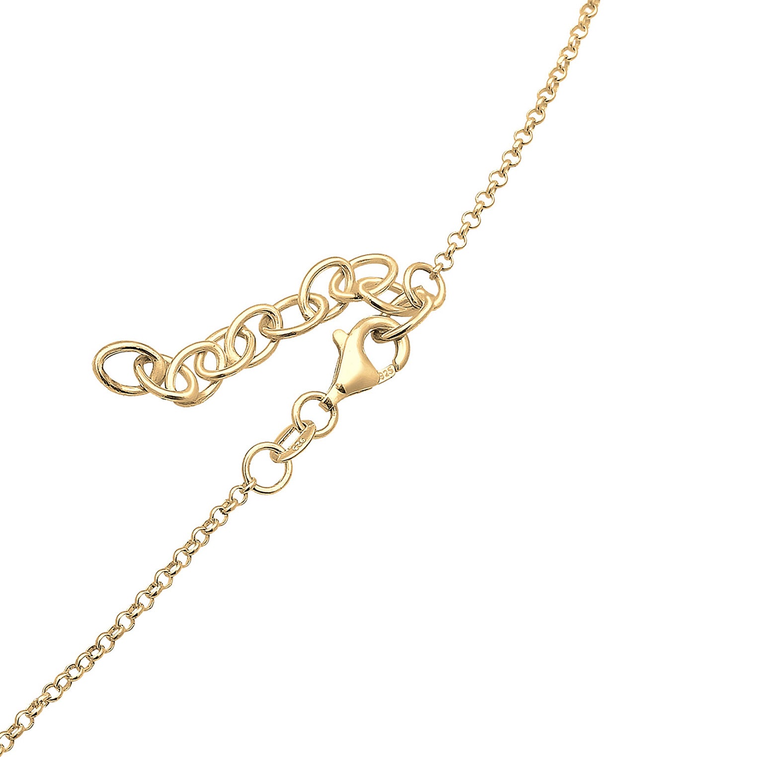 Gold - Elli | Choker Basic Plättchen | 925er Sterling Silber vergoldet