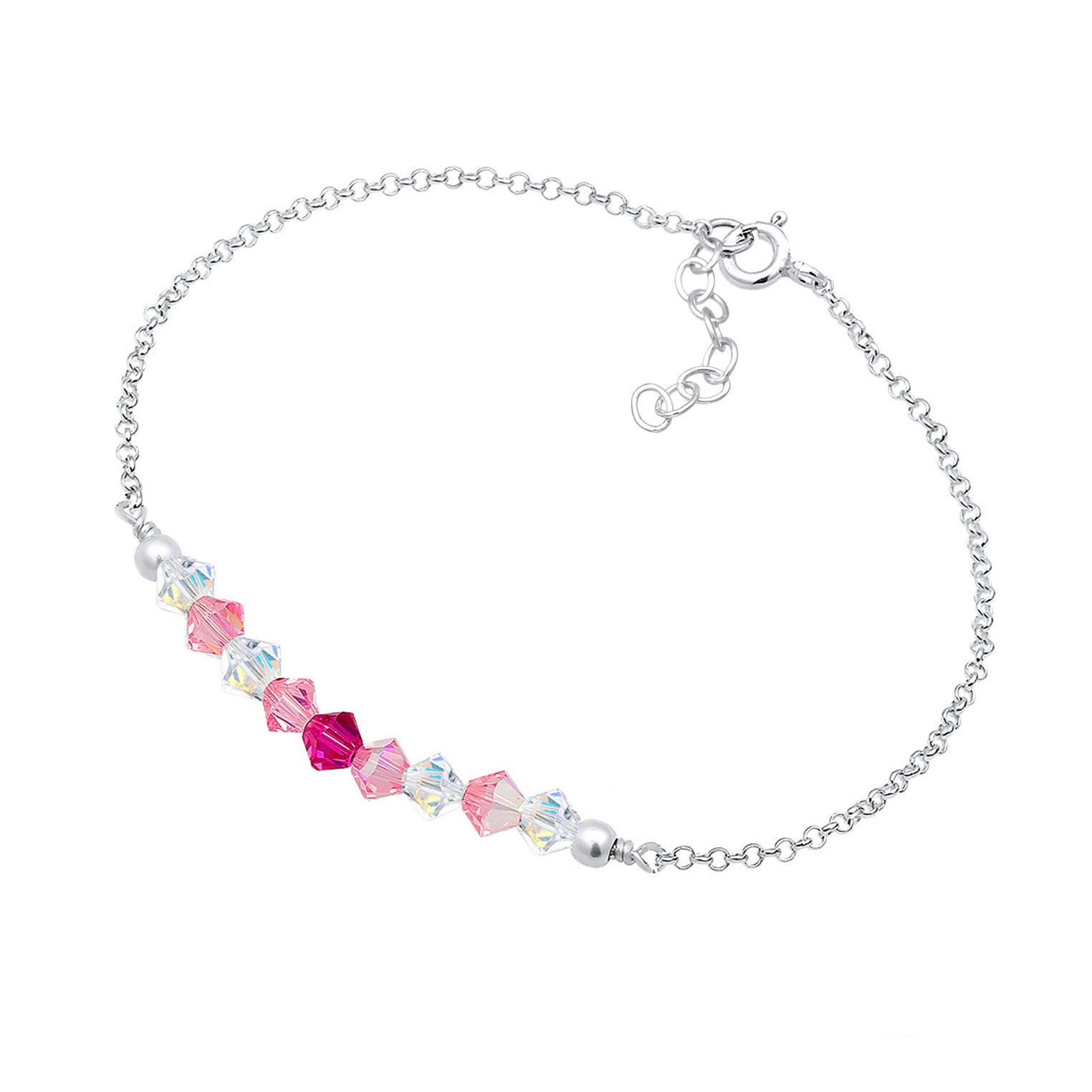Pink - Elli | Armband | Kristall ( Pink ) | 925er Sterling Silber