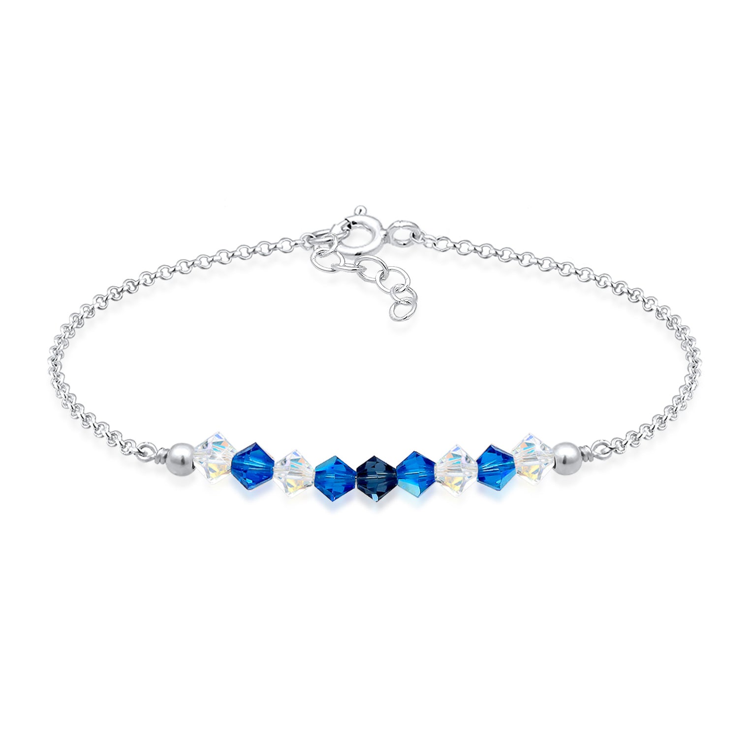 Blau - Elli | Armband | Kristall ( Blau ) | 925er Sterling Silber