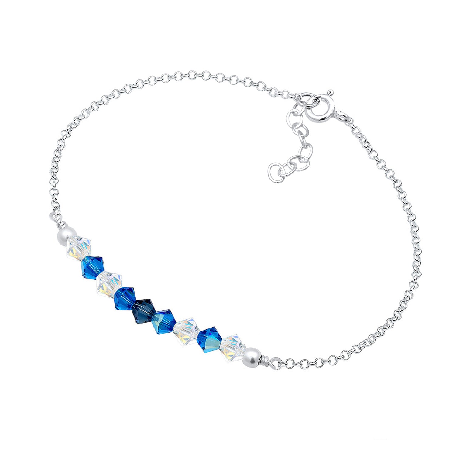 Blau - Elli | Armband | Kristall ( Blau ) | 925er Sterling Silber