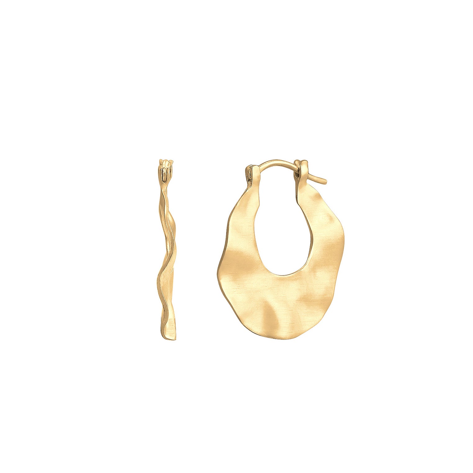 Gold - Elli | Creole | 925 Sterling Silber vergoldet