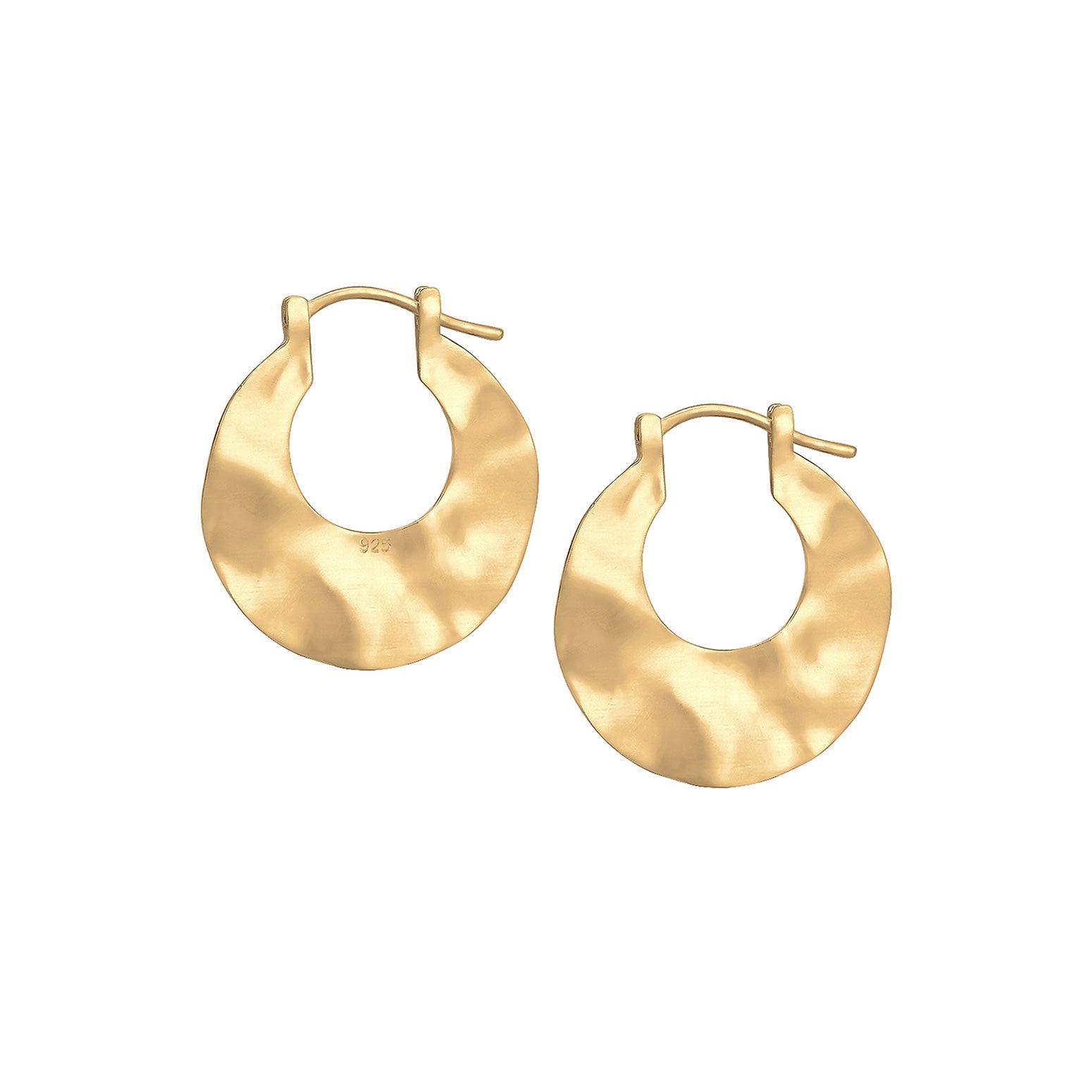 Gold - Elli | Creole | 925 Sterling Silber vergoldet