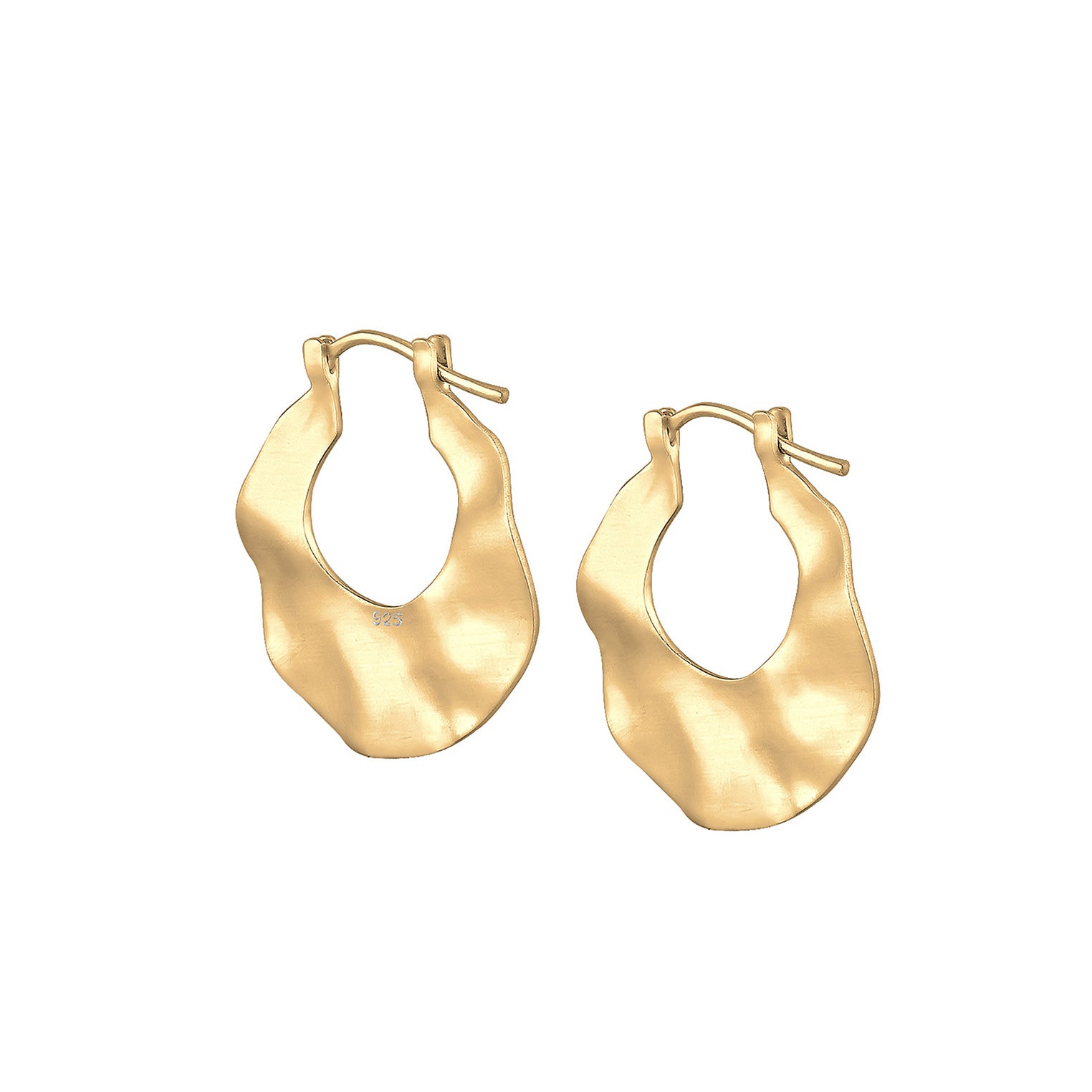 Gold - Elli | Creole | 925 Sterling Silber vergoldet