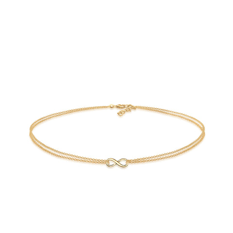 Gold - Elli | Choker Infinity | 925 Sterling Silber vergoldet