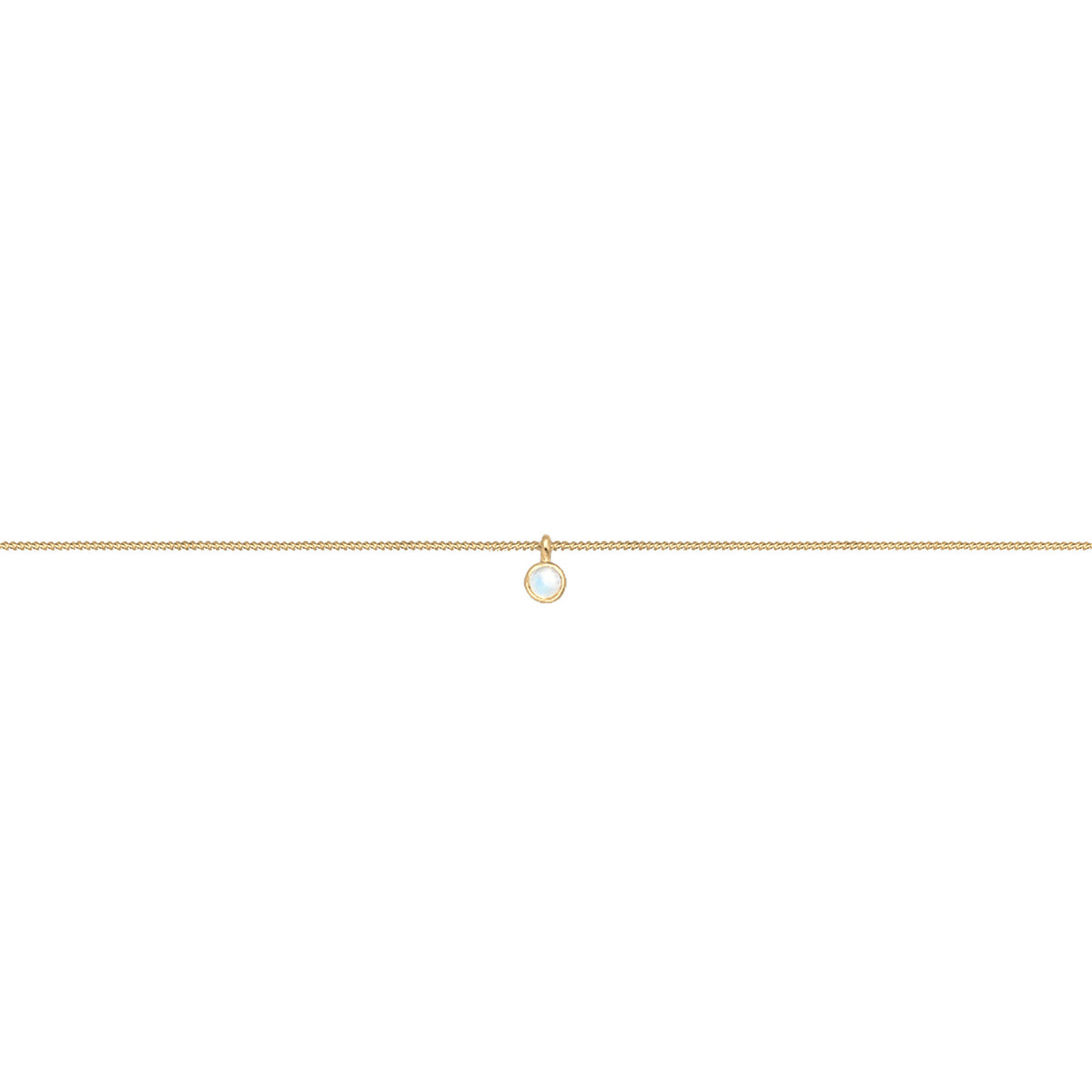 Gold - Elli | Choker | Mondstein (Weiß) | 925 Sterling Silber vergoldet
