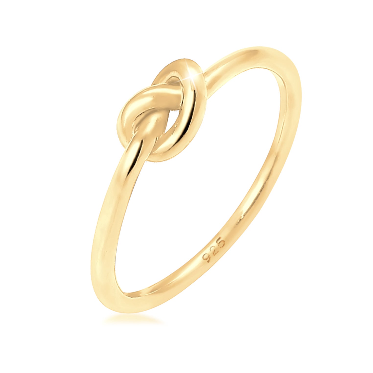 Gold - Elli | Ring Knoten | 925 Sterling Silber vergoldet