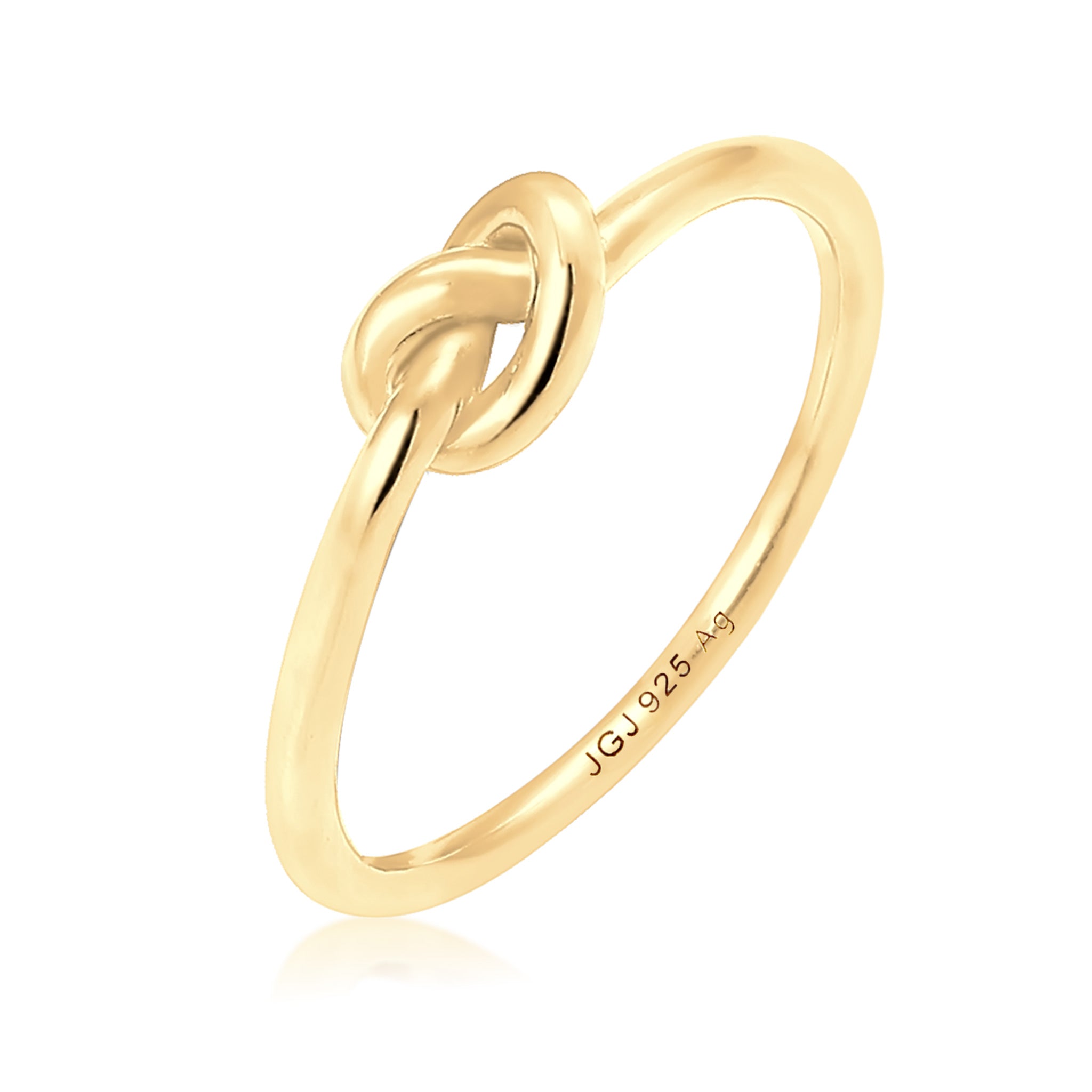 Gold - Elli | Ring Knoten | 925 Sterling Silber vergoldet