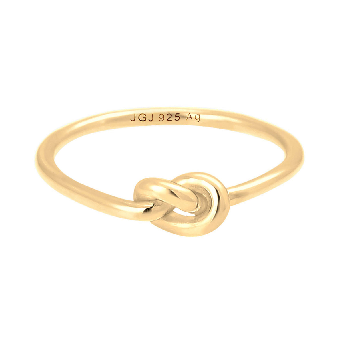 Gold - Elli | Ring Knoten | 925 Sterling Silber vergoldet