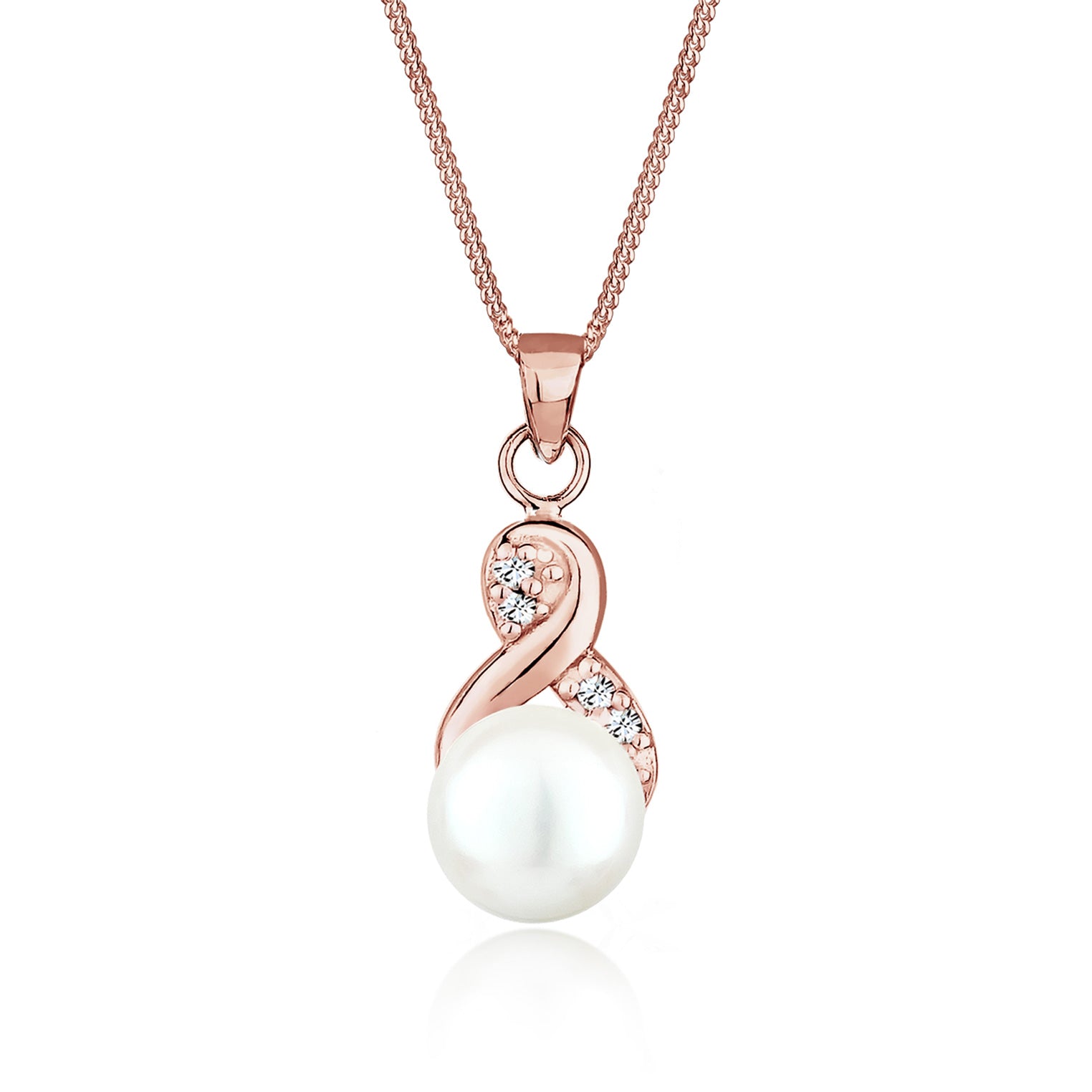 Elli Halskette Damen Zeitlos Filigran mit Süsswasserperle in 925 Sterling Silber Vergoldet Elli Halskette Damen Zeitlos Filigran mit Süsswasserperle in 925 Sterling Silber Vergoldet