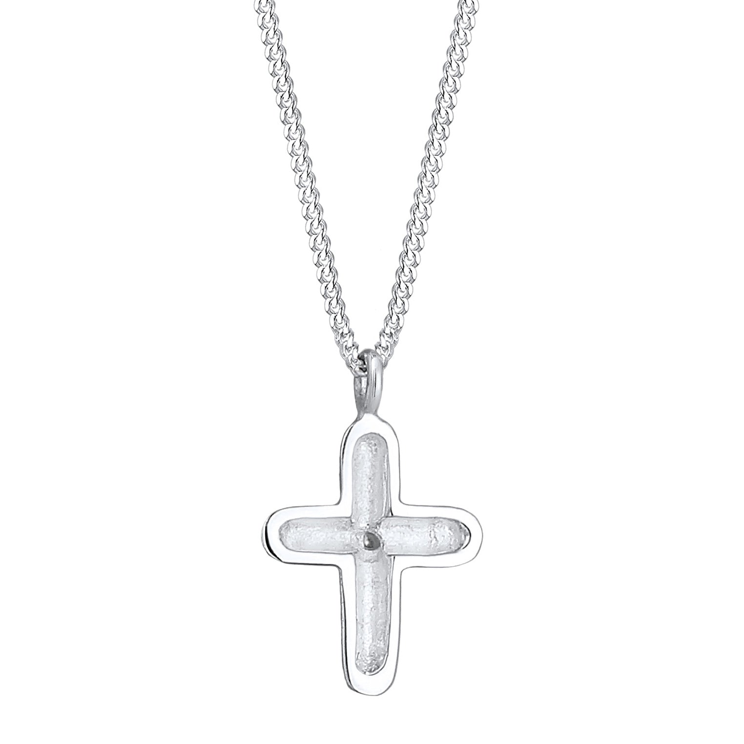 Silber - Elli | Halskette Herz | Mit Kristallen von Swarovski® (Weiß) | 925er Sterling Silber