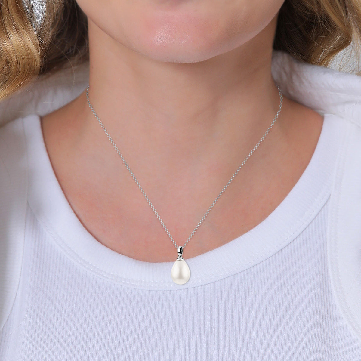 Silber - Nenalina | Anhänger | Perle | 925er Sterling Silber