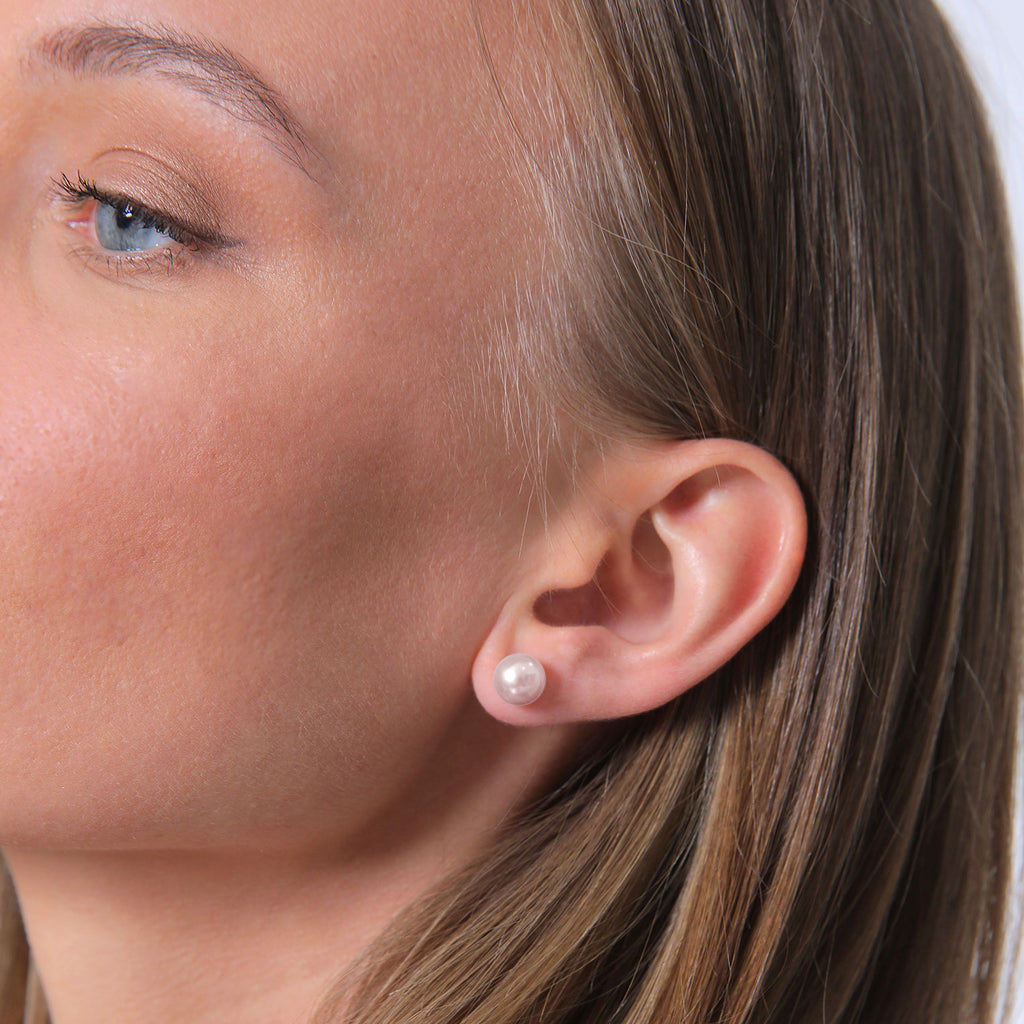 Rosa - Nenalina | Ohrstecker | Perle | 925er Sterling Silber