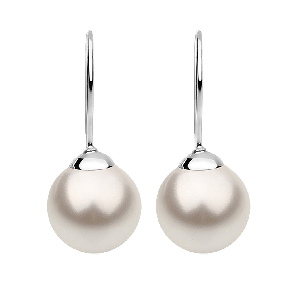 Weiß - Nenalina | Ohrhänger | Perle | 925er Sterling Silber