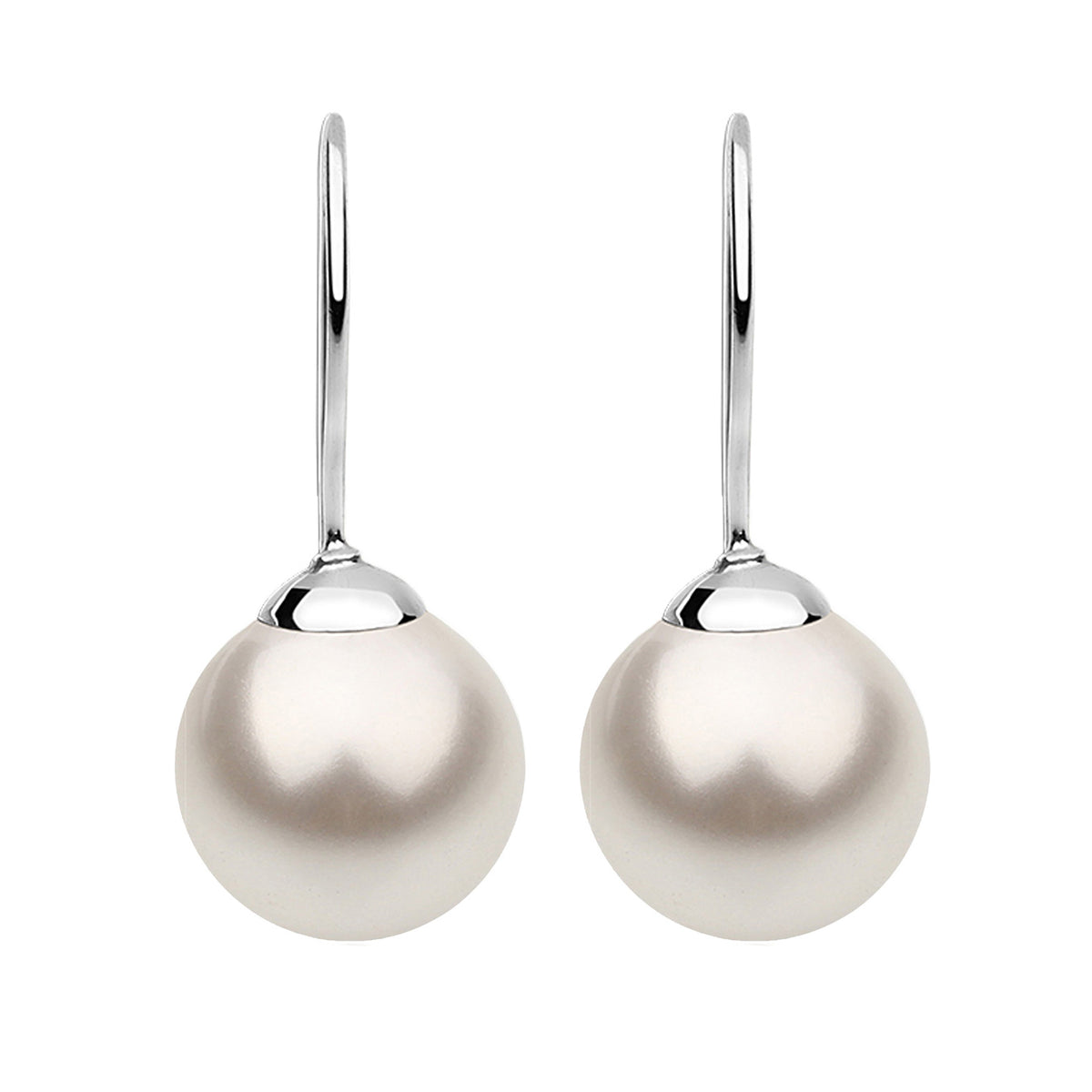 Weiß - Nenalina | Ohrhänger | Perle | 925er Sterling Silber