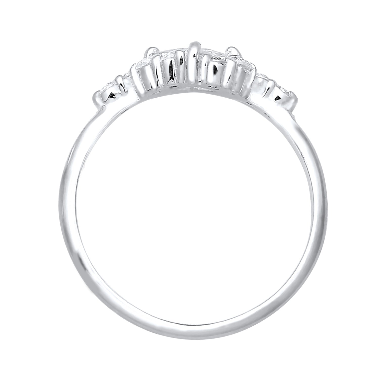 Silber - Elli PREMIUM | Verlobungsring | Zirkonia ( Weiß ) | 925er Sterling Silber