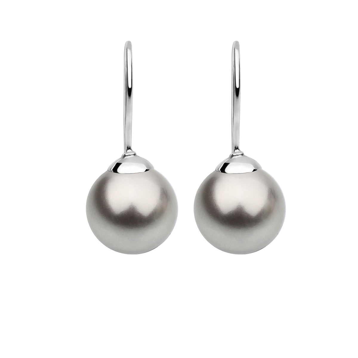 Grau - Nenalina | Ohrhänger | Perle | 925er Sterling Silber