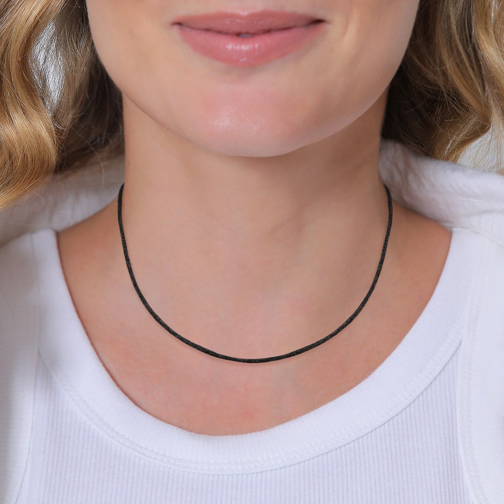 Silber - Nenalina | Halskette | Seide | 925er Sterling Silber
