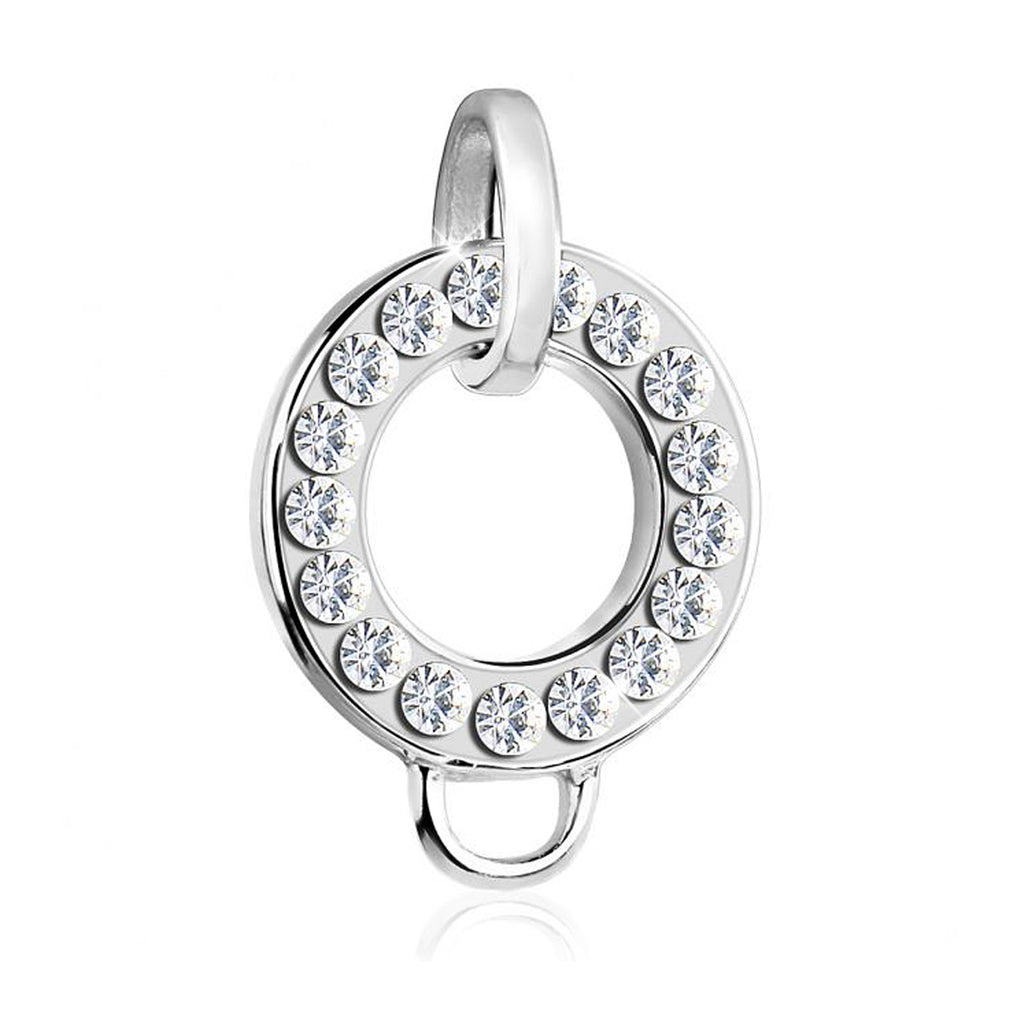 Silber - Nenalina | Charmträger | Kristall (Weiß) | 925er Sterling Silber