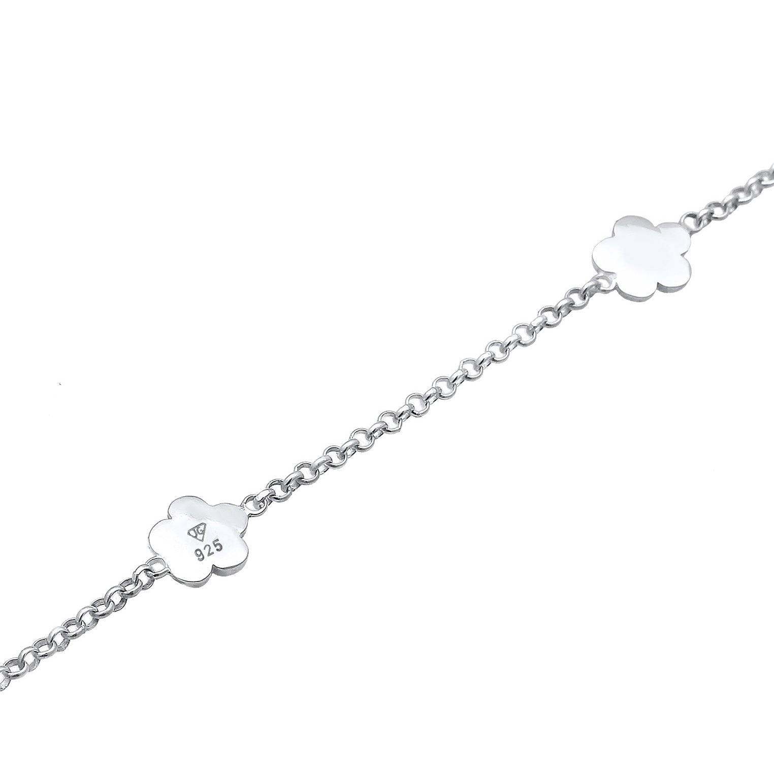 Silber - Elli | Armband Blume | Kristall ( Rosa ) | 925er Sterling Silber